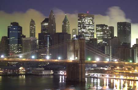 photo of NYC at night